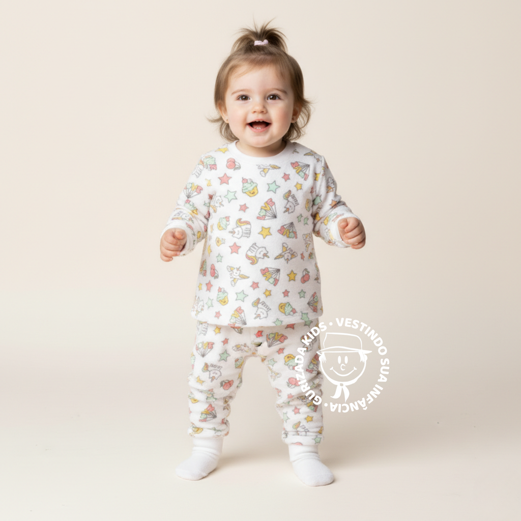 Conjunto Inverno Unisoft Infantil - 1 ao 3 - Estampas Sortidas