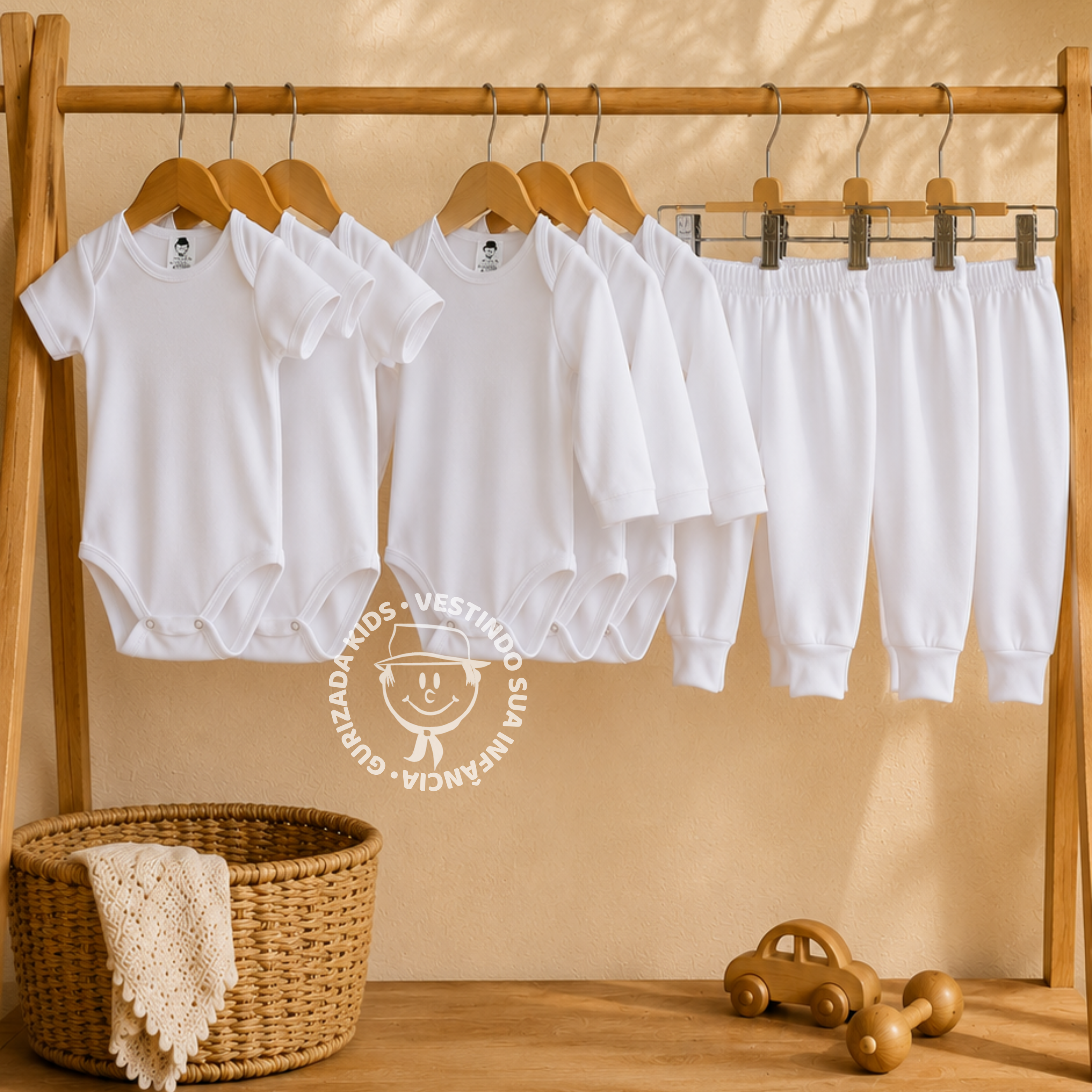 Kit 9 Peças - Branquinho Básico em Suedine Body + Mijão - RN ao GG