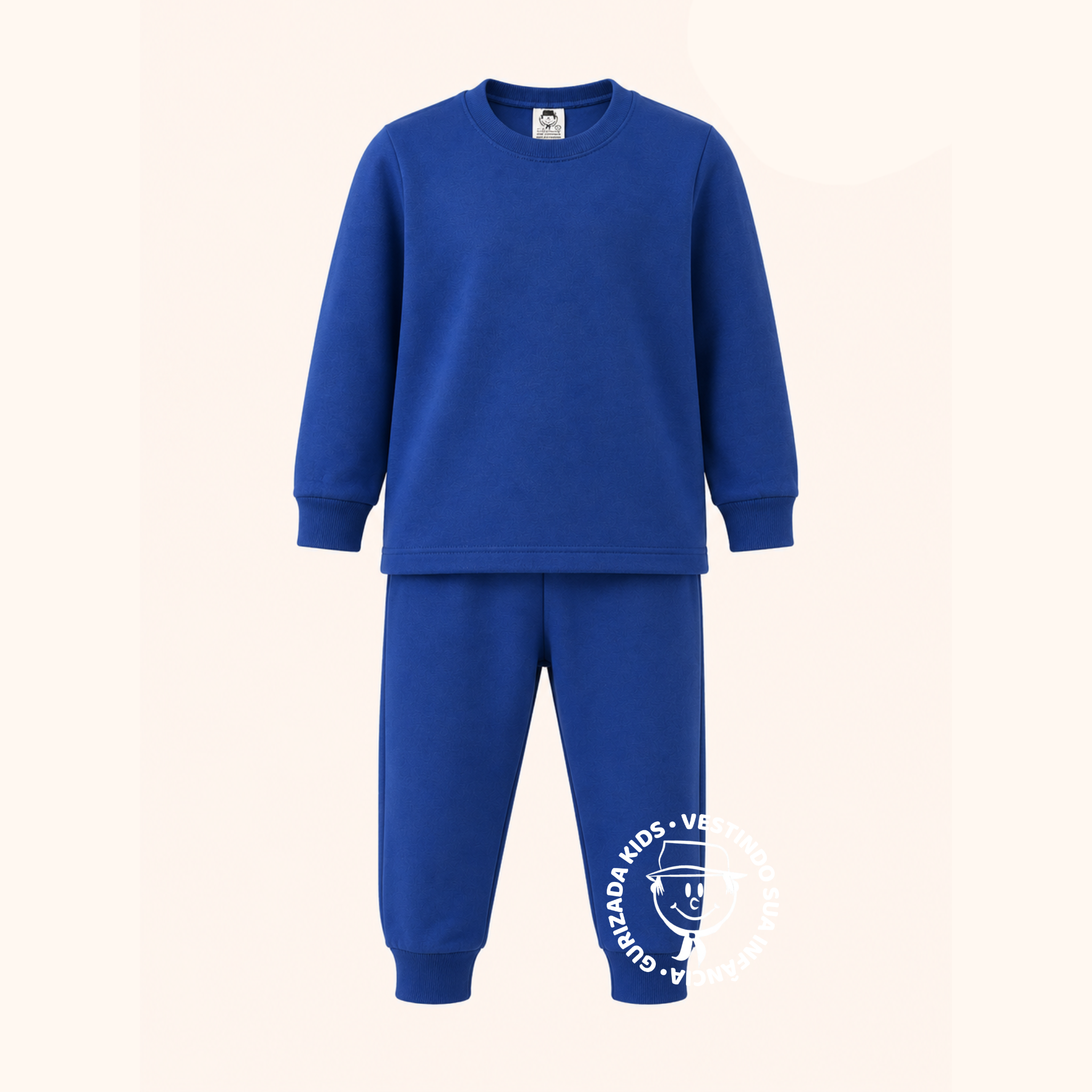 Conjunto Infantil Moletinho Felpado com Punhos - 4 ao 8 - Cores Sortidas