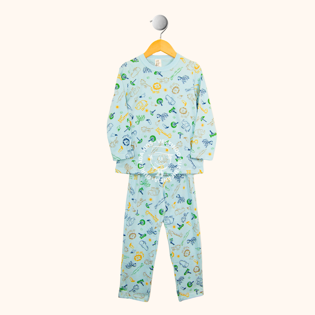 Pijama Infantil Manga Longa Em Malha Estampada - 4 ao 8 - Cores/Estampas Sortidas