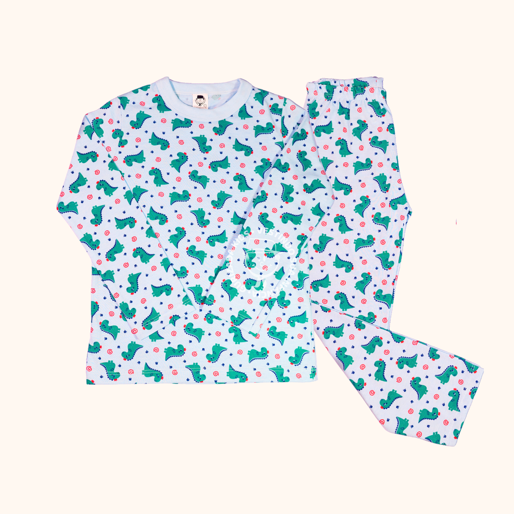 Pijama Infantil Manga Longa Em Malha Estampada - 4 ao 8 - Cores/Estampas Sortidas