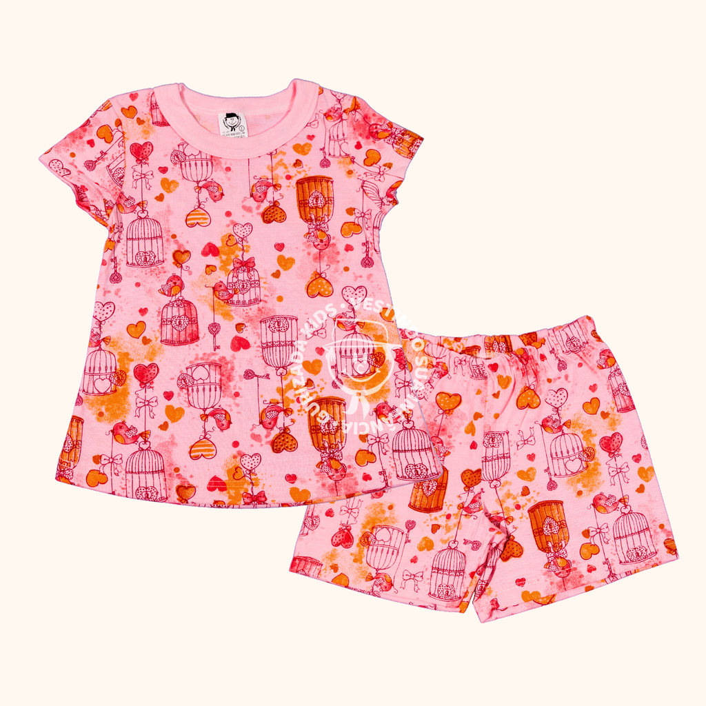 Pijama Malha Estampada Verão - 4 ao 8 - Cores/Estampas Sortidas