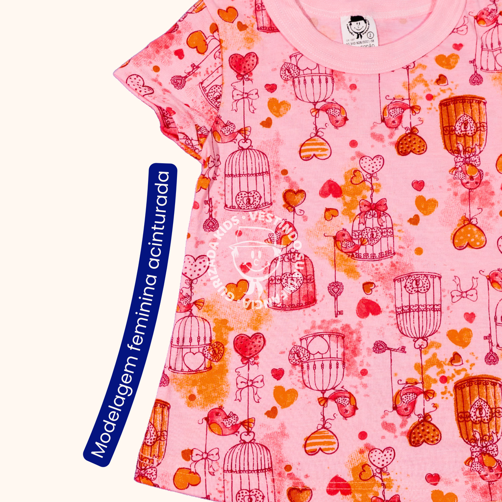 Pijama Malha Estampada Verão - 4 ao 8 - Cores/Estampas Sortidas