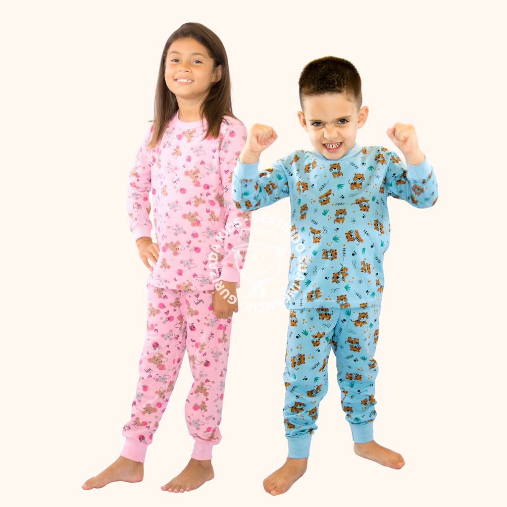 Pijama Infantil Manga Longa Em Malha Estampada Com Punho - 4 ao 8 -  Estampas Sortidas