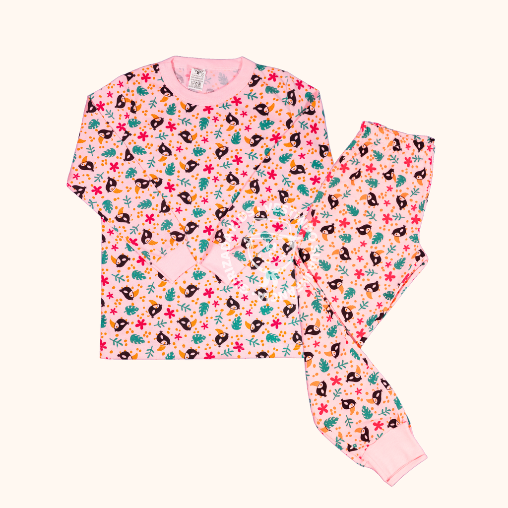 Pijama Infantil Manga Longa Em Malha Estampada Com Punho - 4 ao 8 -  Estampas Sortidas