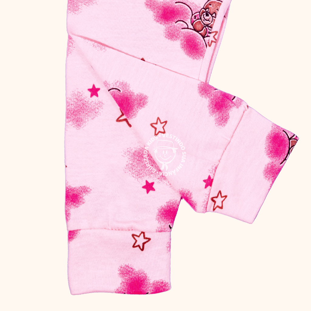 Pijama Baby Manga Longa Malha Estampada - P ao GG - Cores/Estampas Sortidas