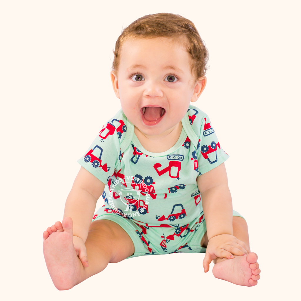 Pijama Baby Verão Malha Estampada - P ao GG - Cores/Estampas Sortidas