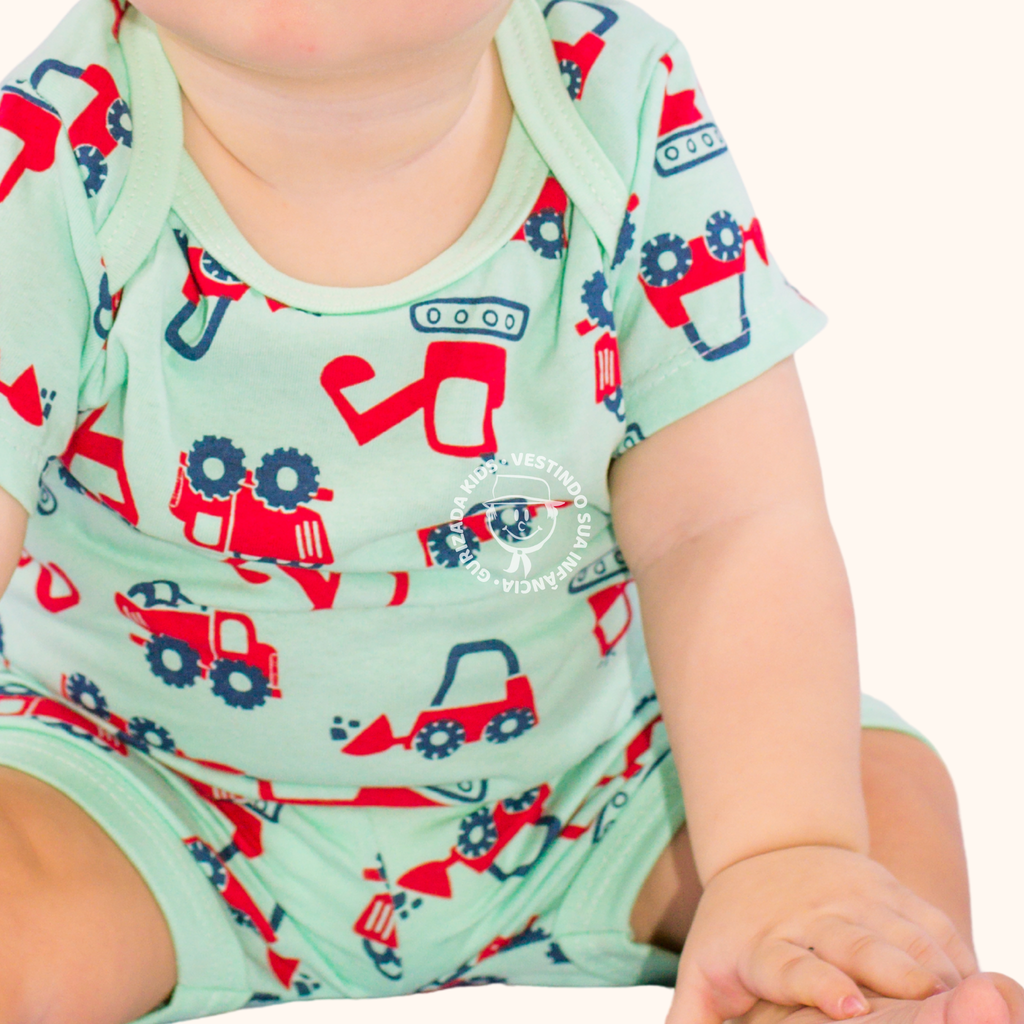 Pijama Baby Verão Malha Estampada - P ao GG - Cores/Estampas Sortidas