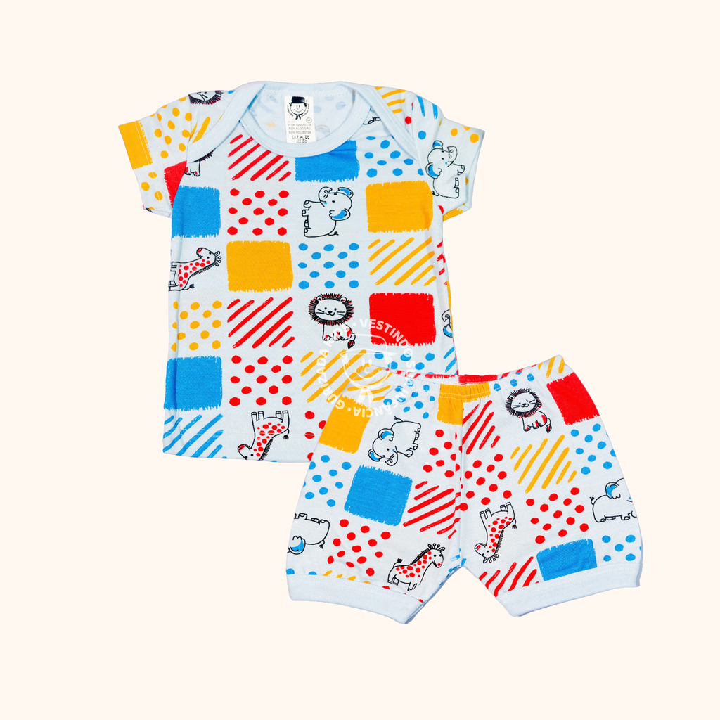 Pijama Baby Verão Malha Estampada - P ao GG - Cores/Estampas Sortidas