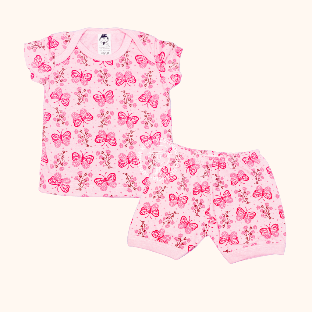 Pijama Baby Verão Malha Estampada - P ao GG - Cores/Estampas Sortidas