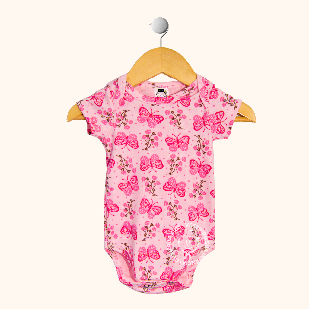 Kit 3 Peças, Body Suedine Estampado Meia Manga, RN ao GG - Cores/Estampas Sortidas