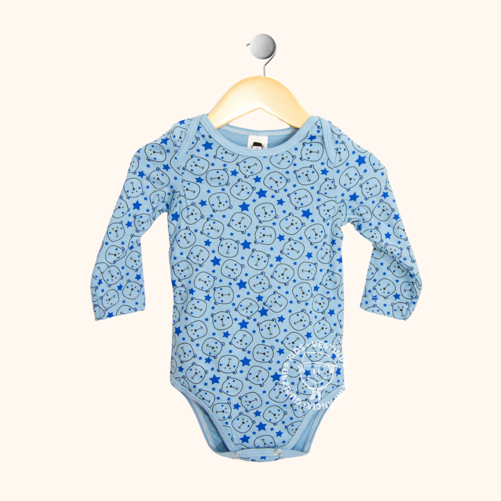 Kit 3 Peças, Body Suedine Estampado Manga Longa, RN ao GG - Cores/Estampas Sortidas