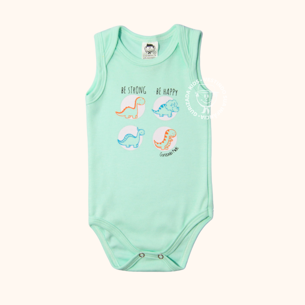 Kit 3 Peças - Body Regata em Suedine - RN ao GG - Estampas/Cores Sortidas