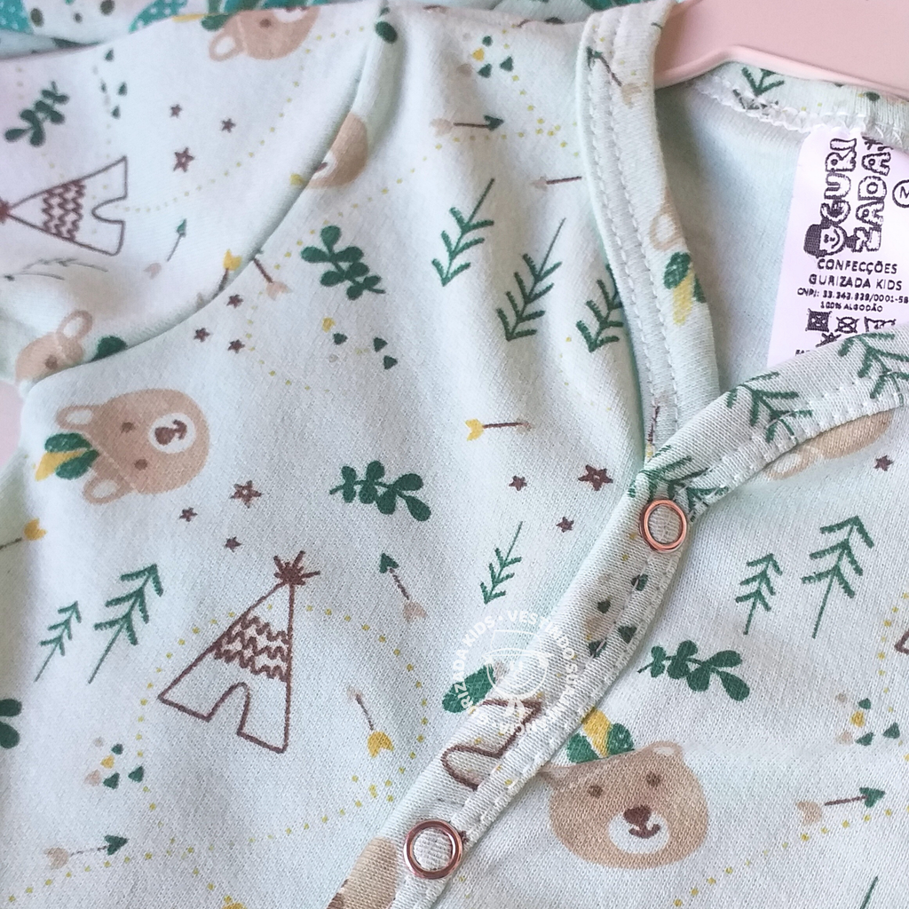 Macacão Baby Em Suedine Estampado Sem Pé - RN ao GG - Estampas Sortidas