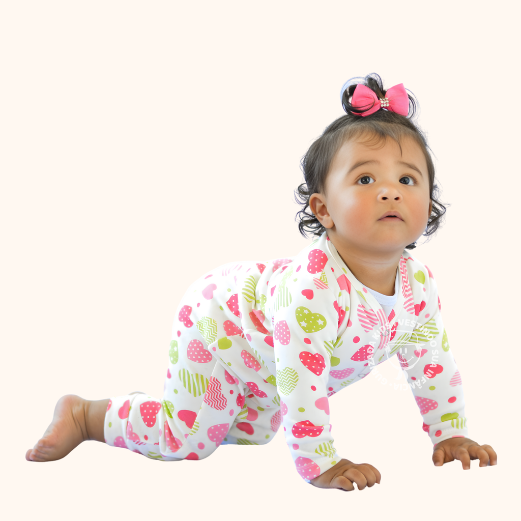 Macacão Baby Em Suedine Estampado Sem Pé - RN ao GG - Estampas Sortidas