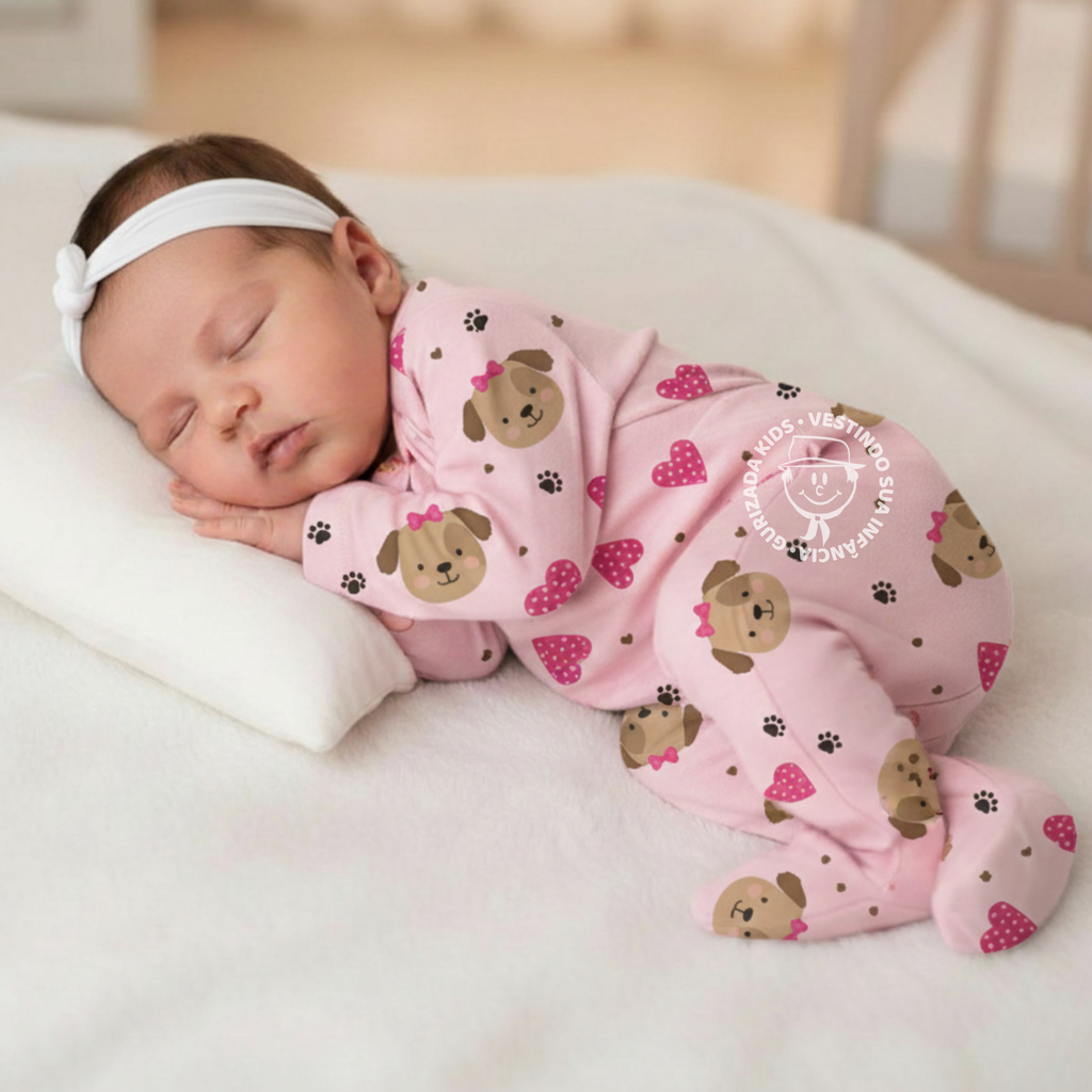 Macacão com Pé Anatômico em Suedine – RN ao GG - Estampas/Cores Sortidas