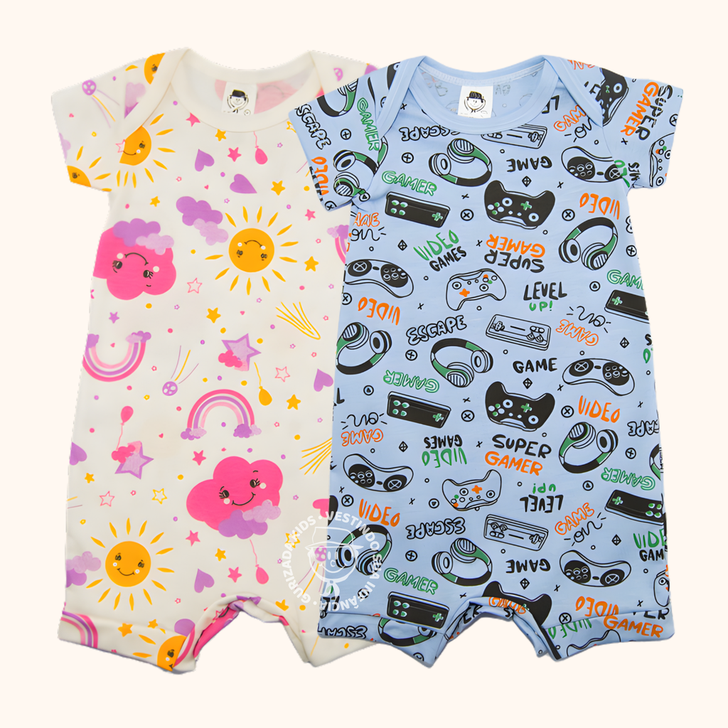 Romper Macaquinho de Verão em Malha – P ao GG - Cores/Estampas Variadas