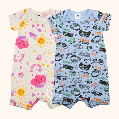 Romper Macaquinho de Verão em Malha – P ao GG - Cores/Estampas Variadas