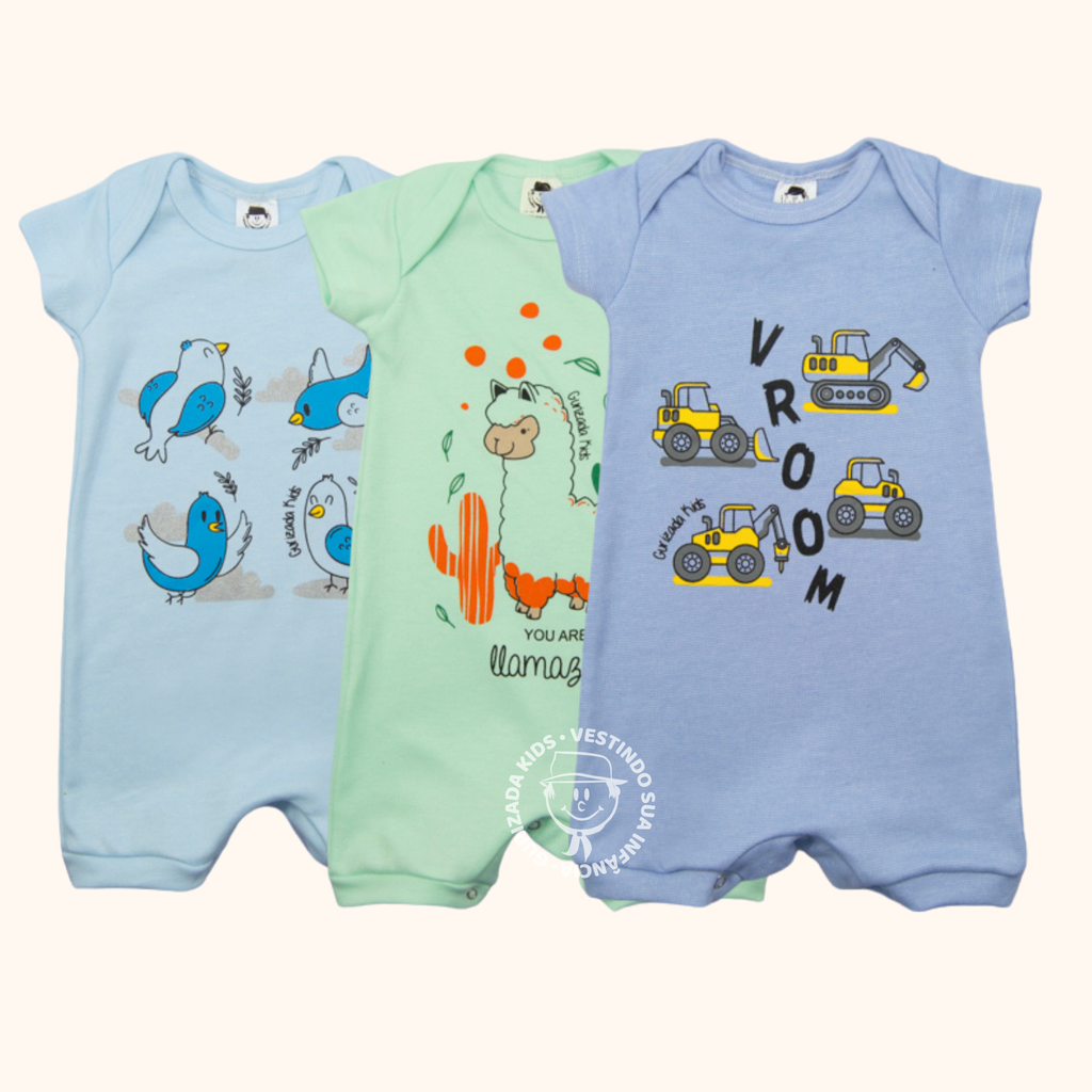 Romper Macaquinho de Verão em Suedine com Silk Frontal – P ao GG - Cores/Estampas Variadas