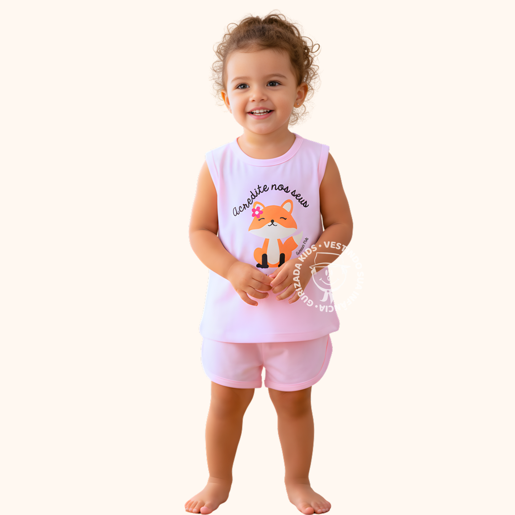 Short Doll Infantil Com Estampa Frontal - 1 ao 3 - Estampas e Cores Sortidas