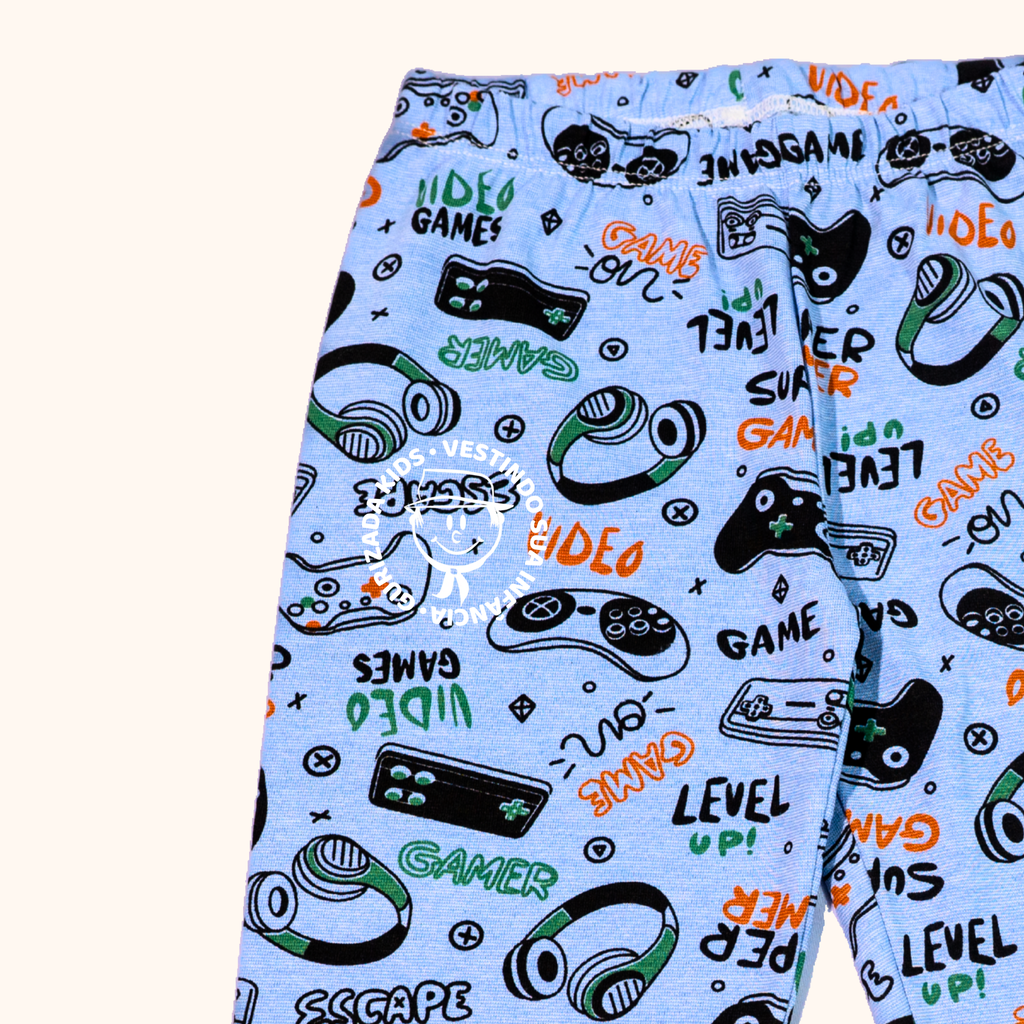 Kit 3 Peças - Calças Bebê Meia Malha Estampada - 1 ao 3 - Estampas/Cores Diversas