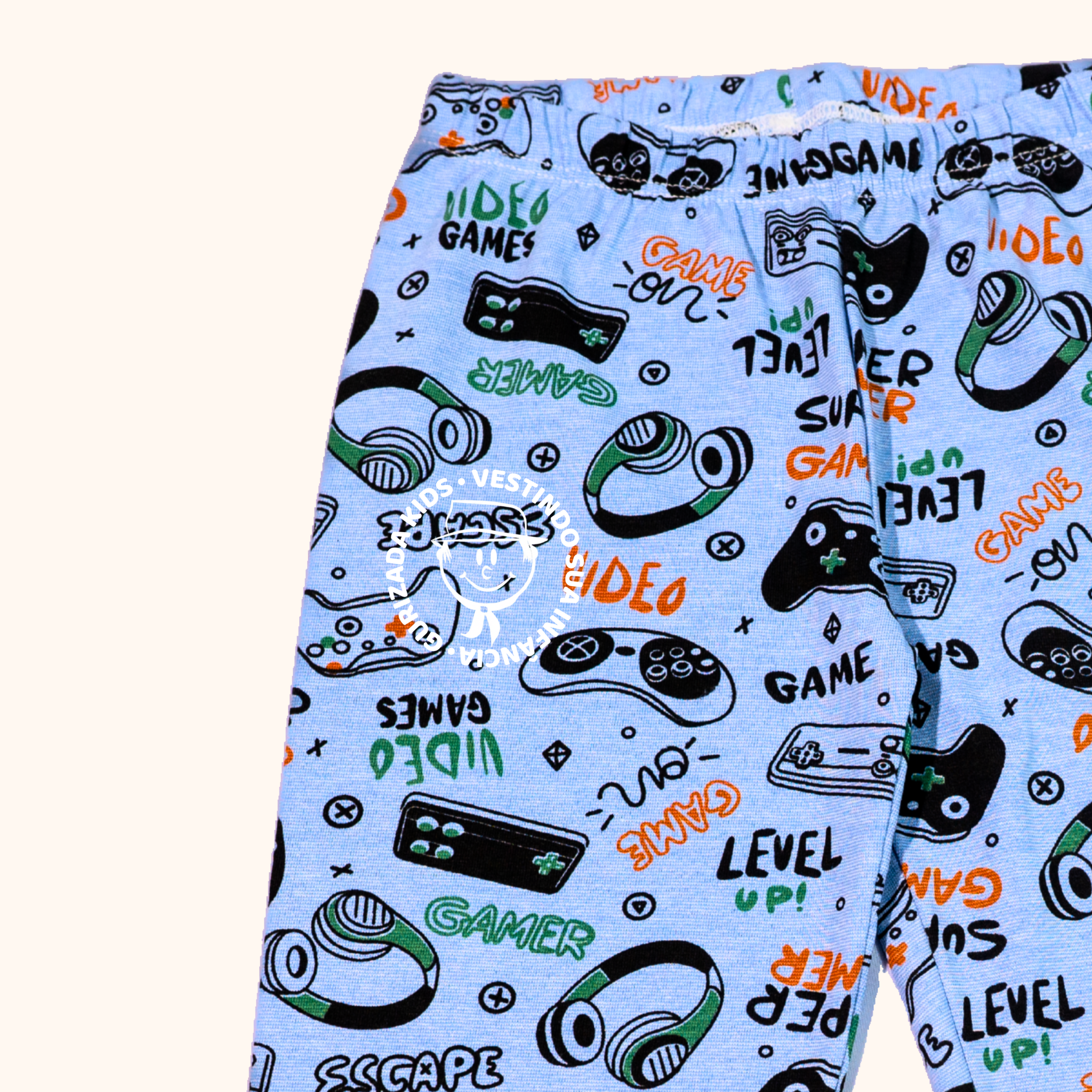Kit 3 Peças - Calças Bebê Meia Malha Estampada - 1 ao 3 - Estampas/Cores Diversas