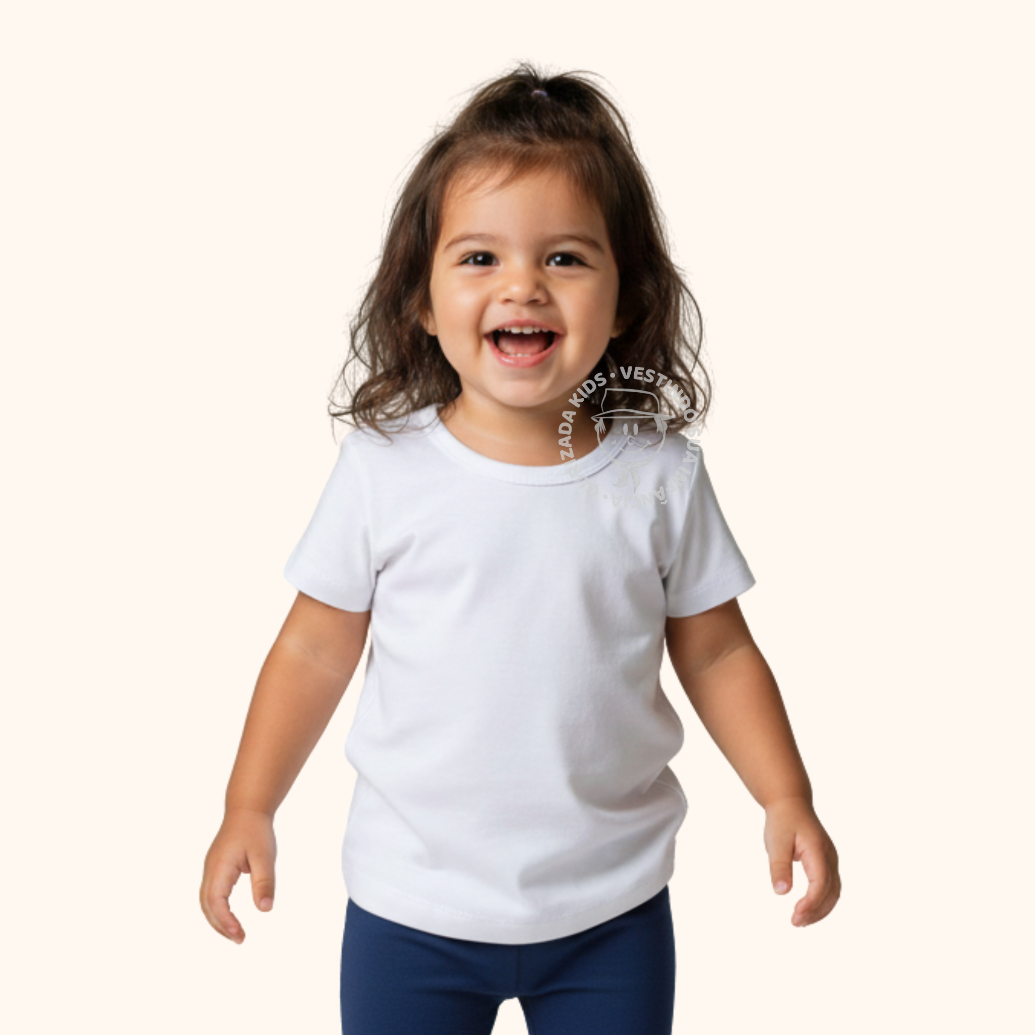 Kit 3 Peças - Camiseta Branca Escolar Meia Manga - 1 ao 3