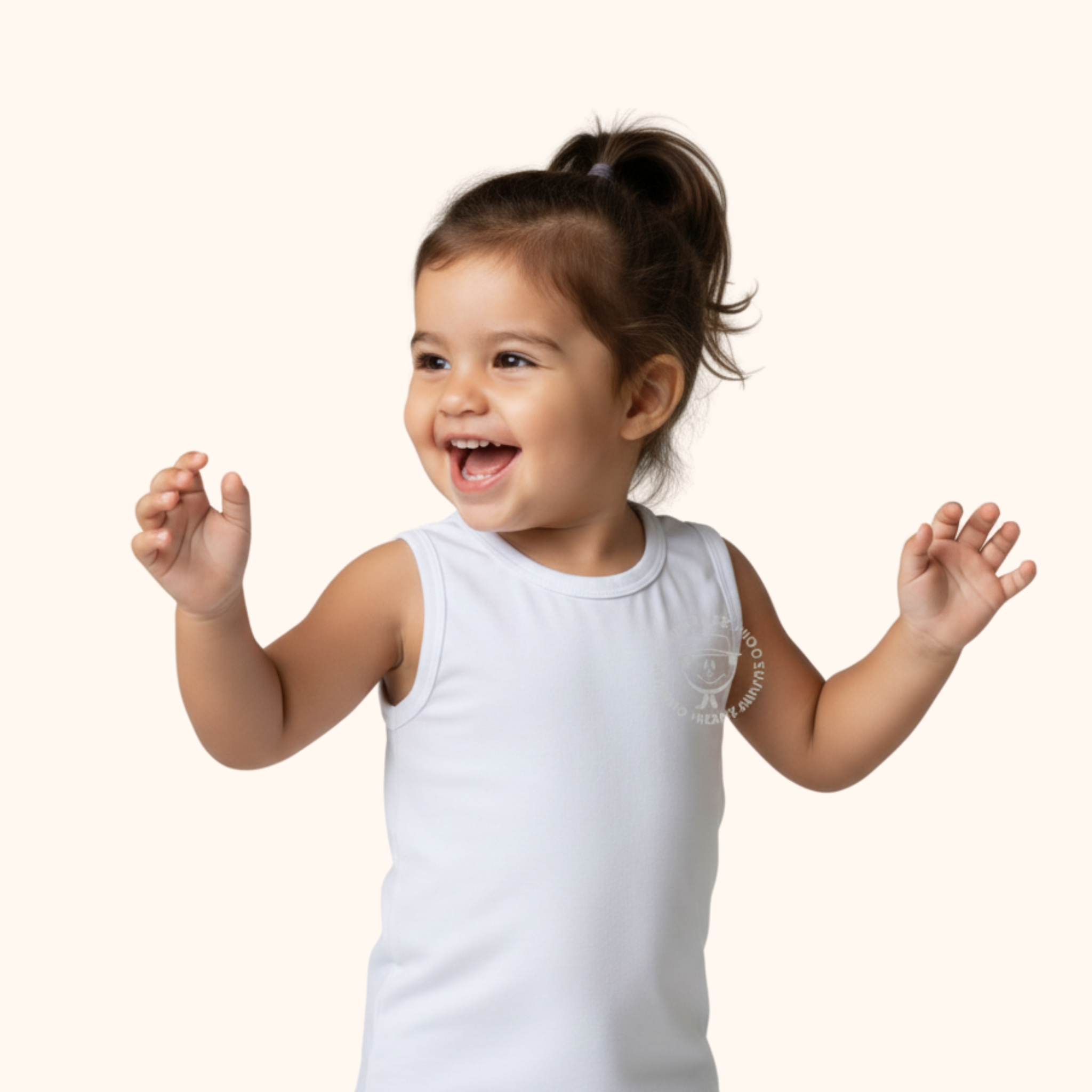 Kit 3 Peças - Camiseta Branca Escolar Unissex Regata - 1 ao 3