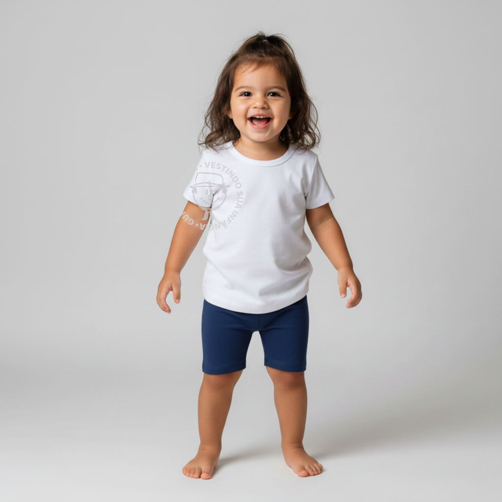 Kit 3 Peças Bermuda Infantil – Cotton - 1 ao 3 - Cores Sortidas