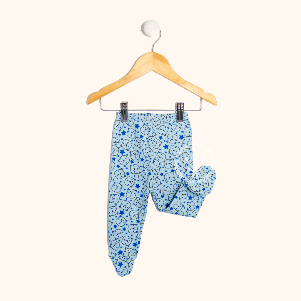 Kit 3 Peças, Mijão em Suedine Estampado com Pé Anatômico, RN ao GG - Cores/Estampas Sortidas