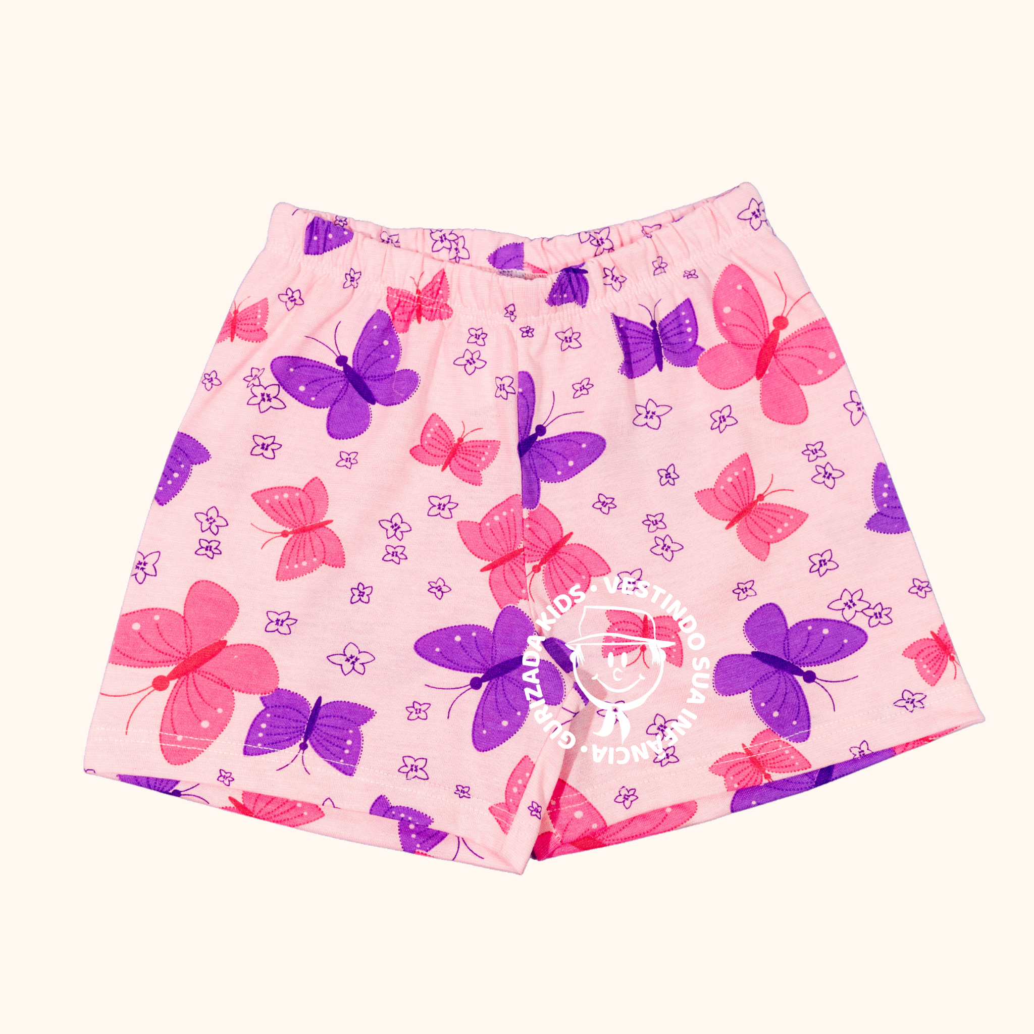 Kit 3 Shorts Bebê Estampado Meia Malha - 1 ao 3 - Cores/Estampas Diversas