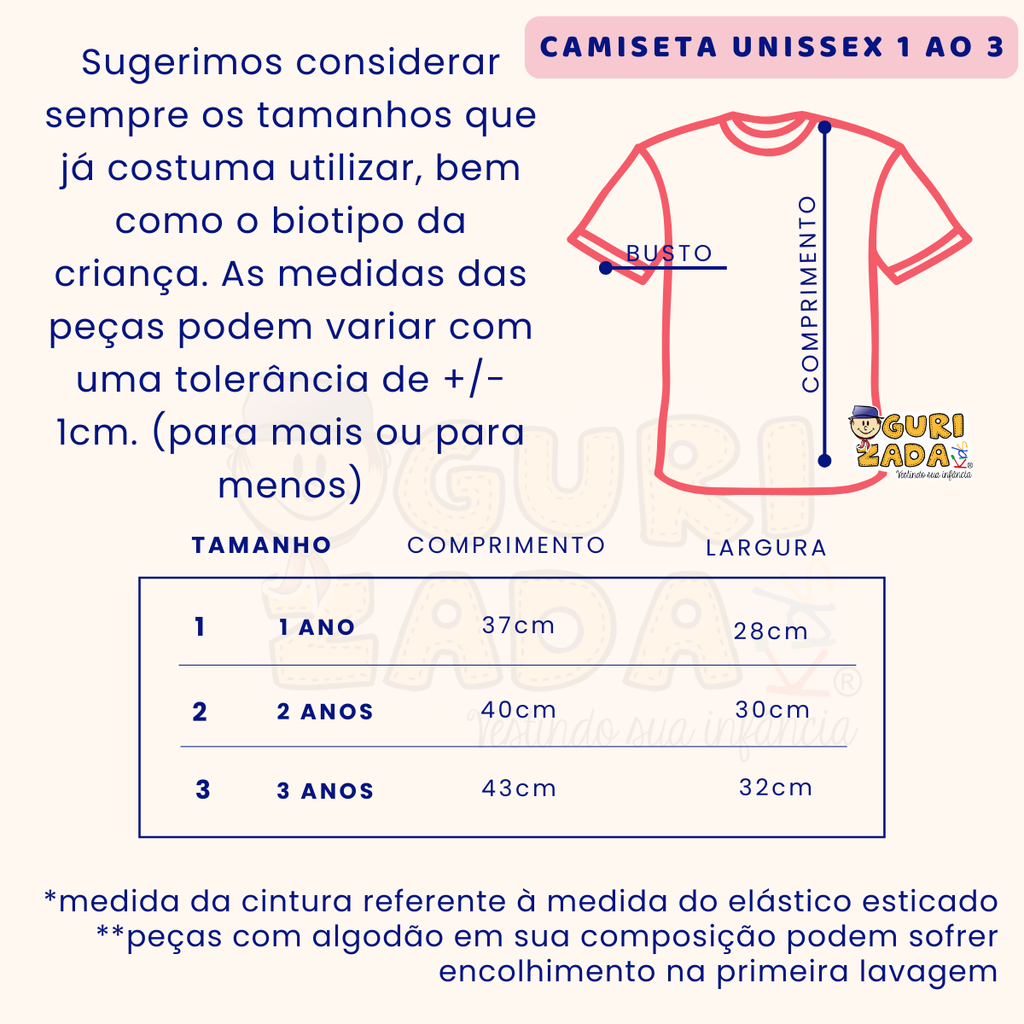 Camiseta Infantil Brasil Copa do Mundo - 1 ao 3