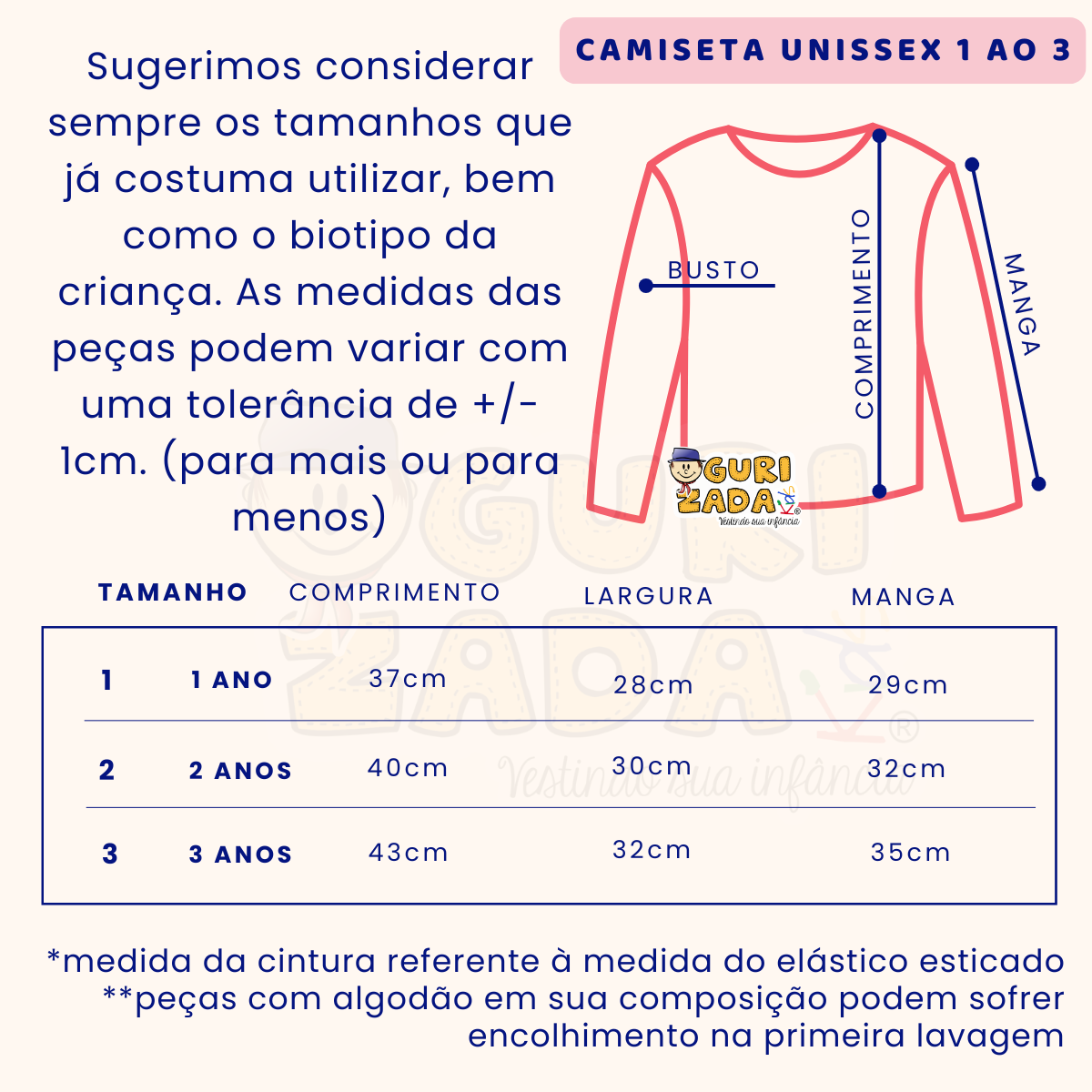 Kit 3 Peças - Camiseta Branca Escolar Manga Longa - 1 ao 3