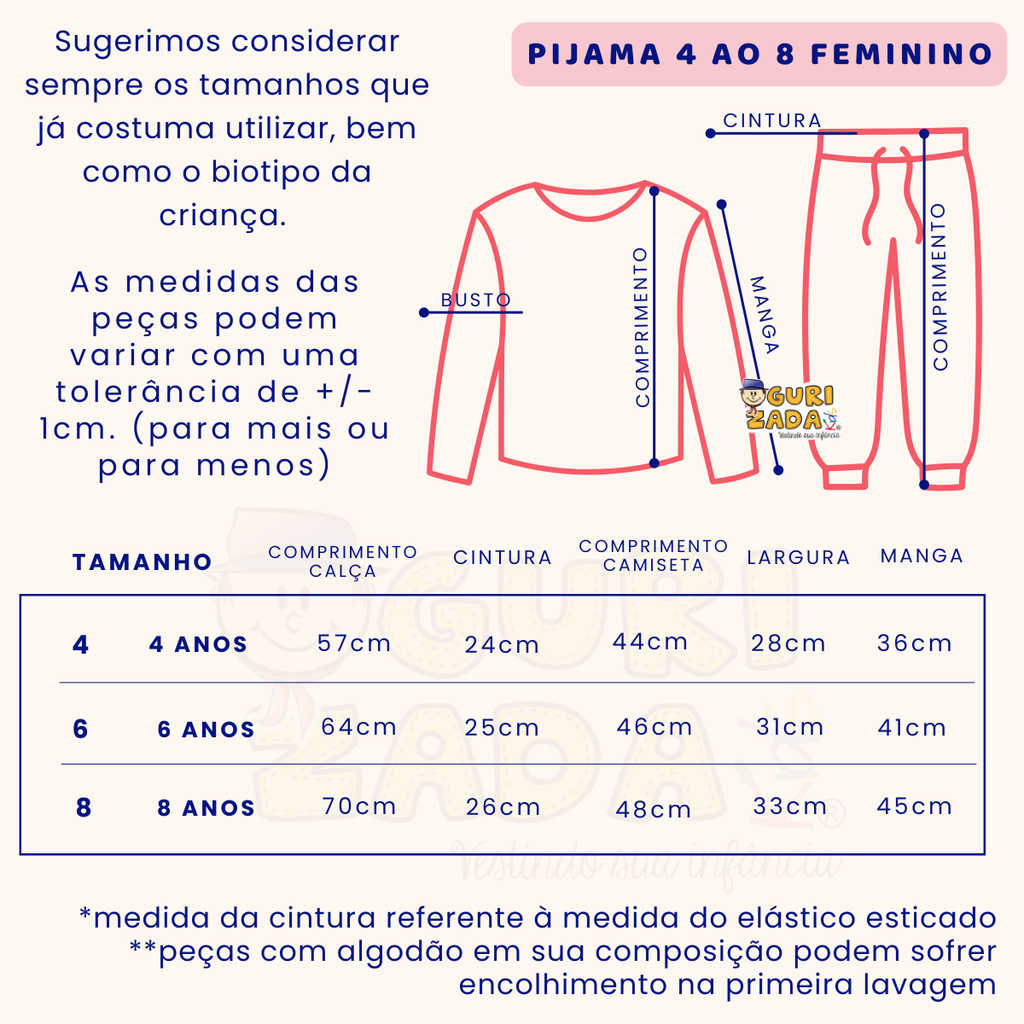 Pijama Infantil Manga Longa Em Malha Estampada - 4 ao 8 - Cores/Estampas Sortidas