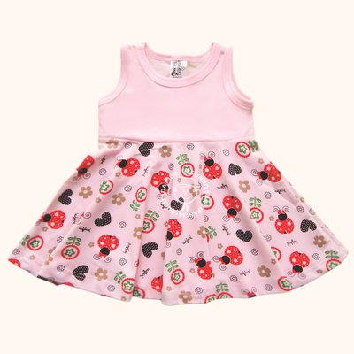 Vestido Infantil Regata em Malha Estampada, P ao GG - Estampas/Cores Sortidas