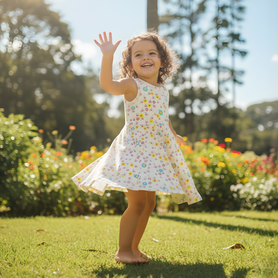 Vestido Infantil Regata em Malha Estampada, P ao GG - Estampas/Cores Sortidas
