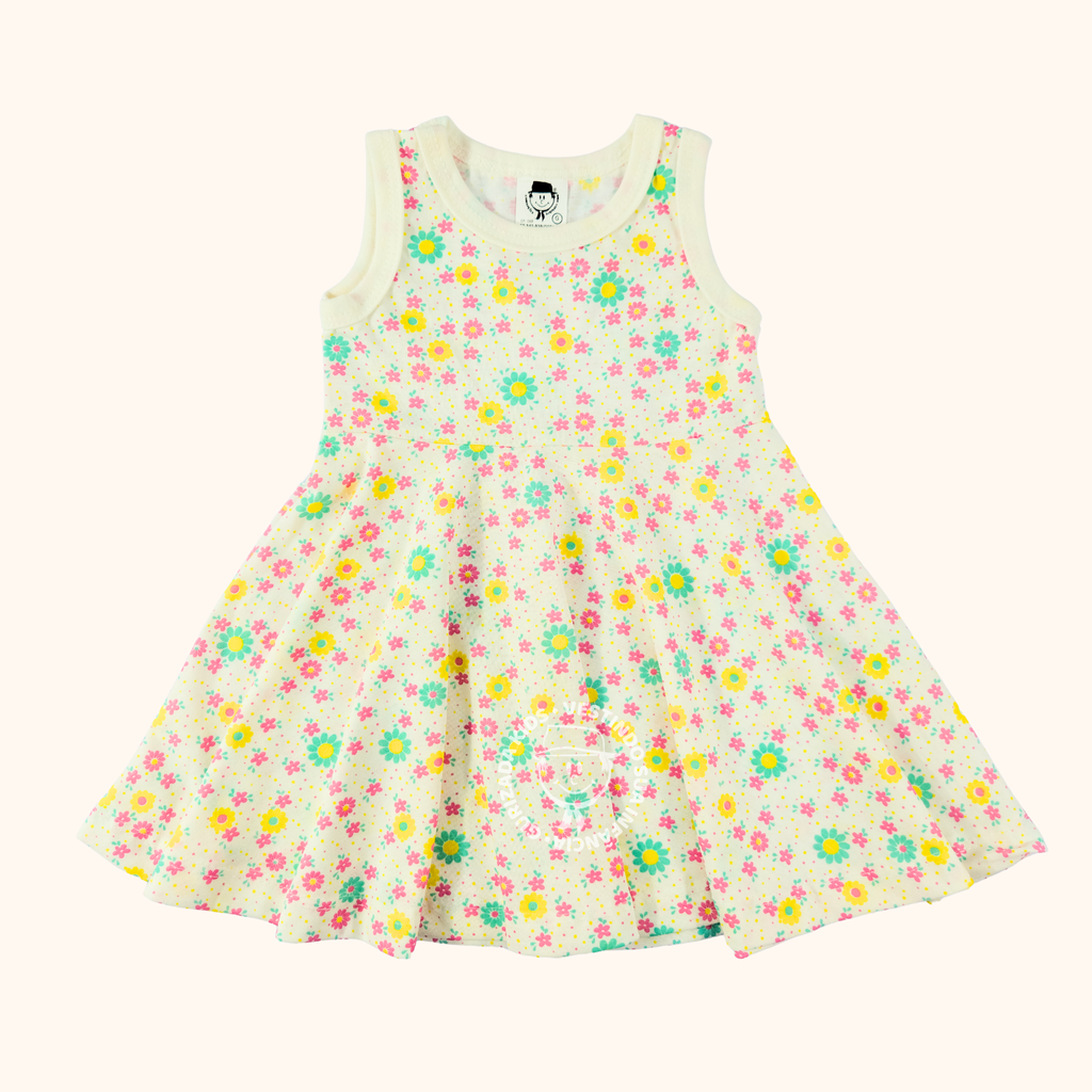Vestido Infantil Regata em Malha Estampada, P ao GG - Estampas/Cores Sortidas